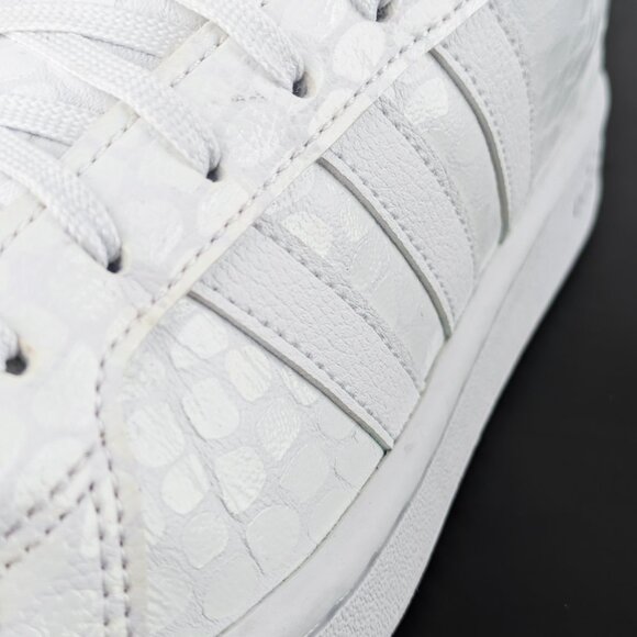 Sz.10 Adidas Court Haven White (Alligator Skin) Women's Sneakers - Picture 8 of 9